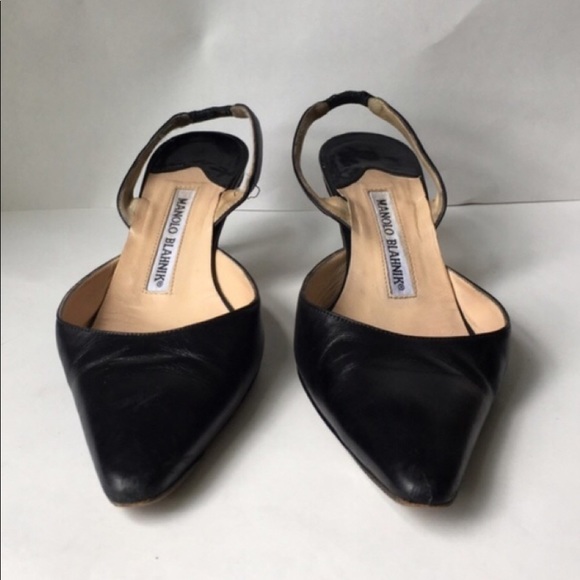 Manolo Blahnik Carolyne Slingback Kitten Heels - Picture 3 of 6